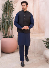 Black on Navy - 3 PC suit