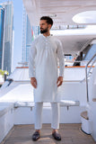 EMBROIDERED-LUXURY OFF WHITE KURTA PAJAMA