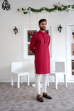 EMBROIDERED-RICH MAROON KURTA PAJAMA