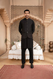 3 PC Kurta Trouser - All Black- Men
