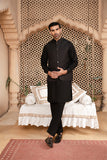 3 PC Kurta Trouser - All Black- Men