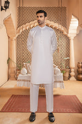 French cuff- Off-white Silk