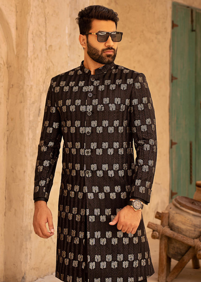 Black and Gold-Luxury Sherwani