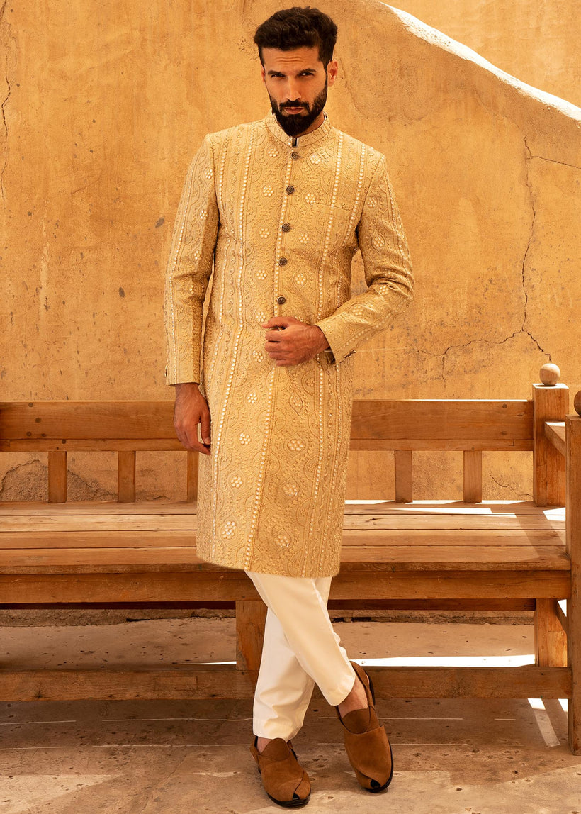 Antique Gold-Luxury Sherwani