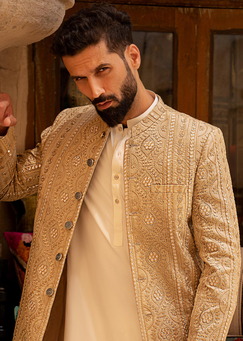 Antique Gold-Luxury Sherwani