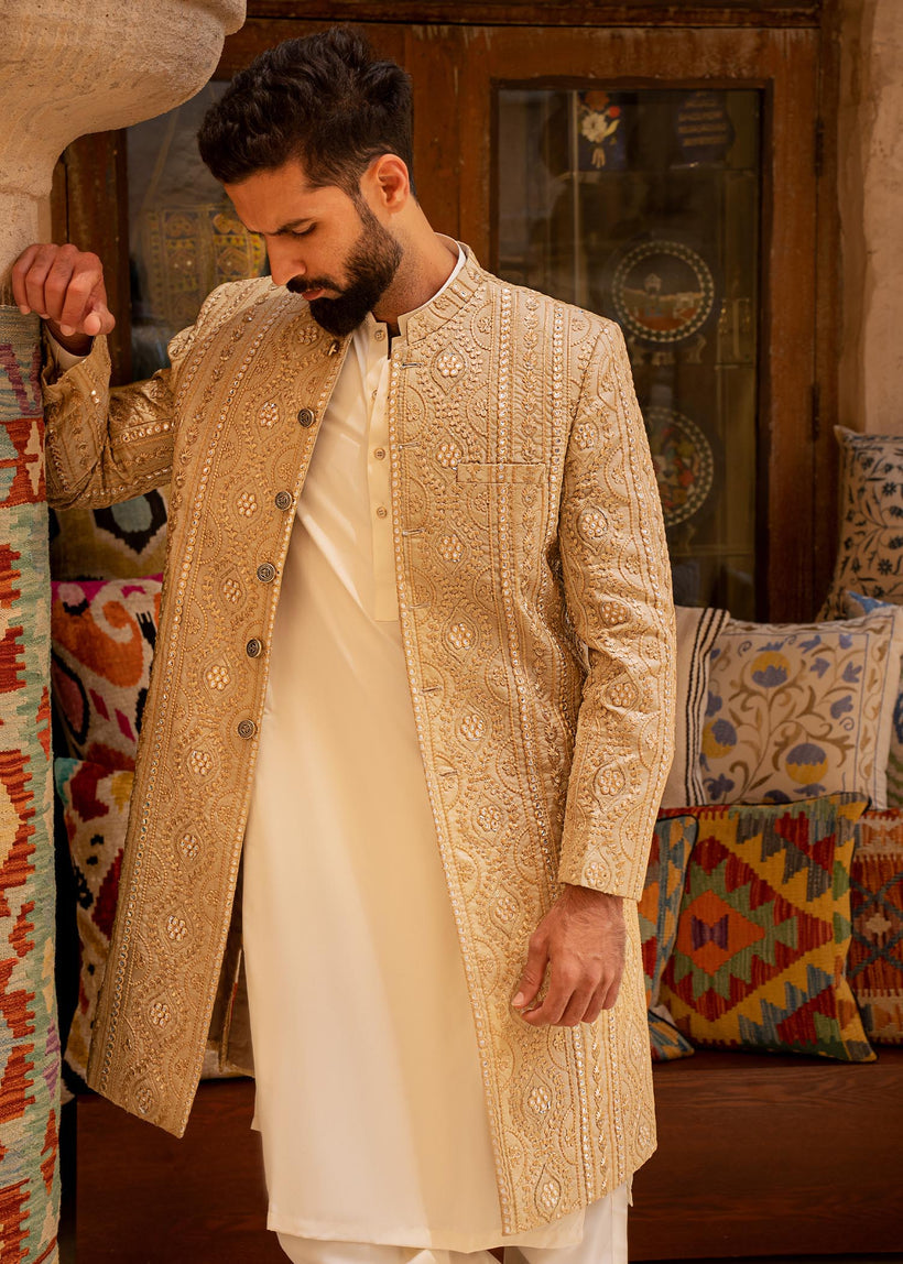 Antique Gold-Luxury Sherwani