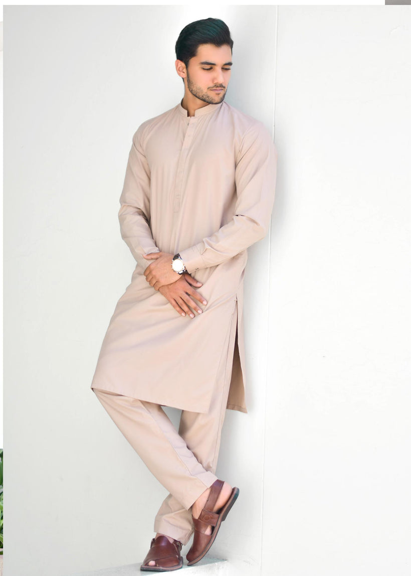 Beige- Designer KURTA PAJAMA