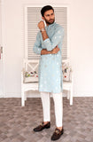 EMBROIDERED - ICE BLUE KURTA PAJAMA