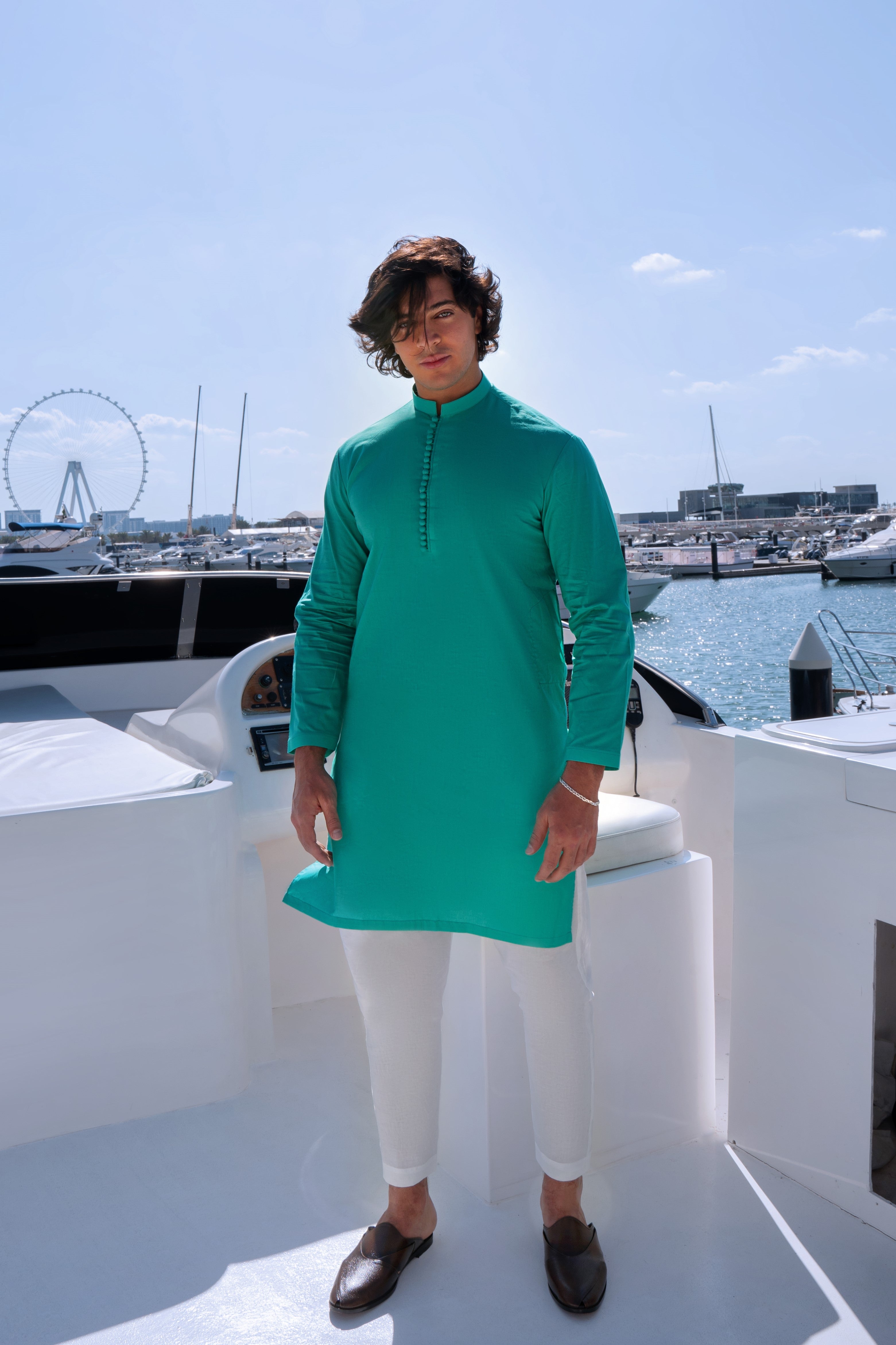 AQUAMARINE-KURTA PAJAMA