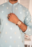 EMBROIDERED - ICE BLUE KURTA PAJAMA