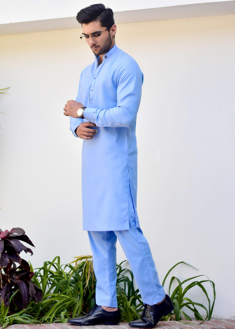 Sky Blue- Designer Kurta Pajama