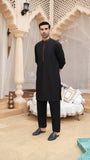 EMBROIDERED-BLACK SHALWAR KAMEEZ- Men