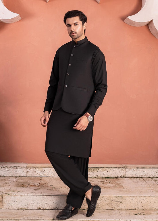 3 PC Shalwar suit- All Black